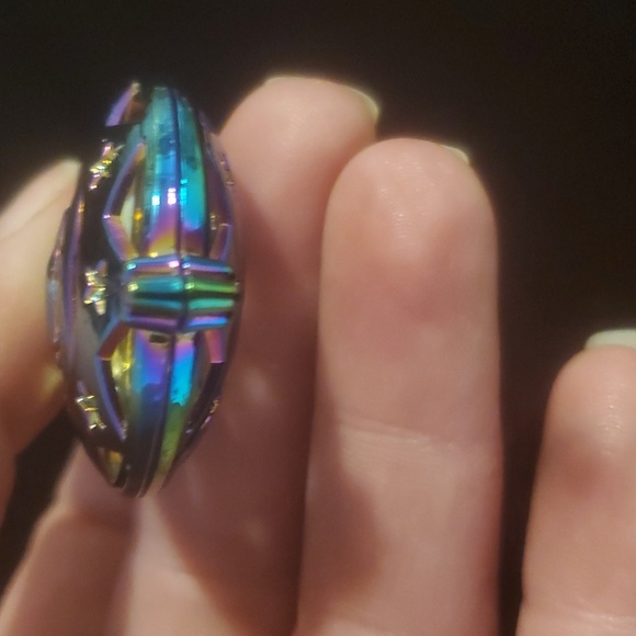 New Rainbow Hematite Deer Star Round Open Pendant. - Picture 8 of 10